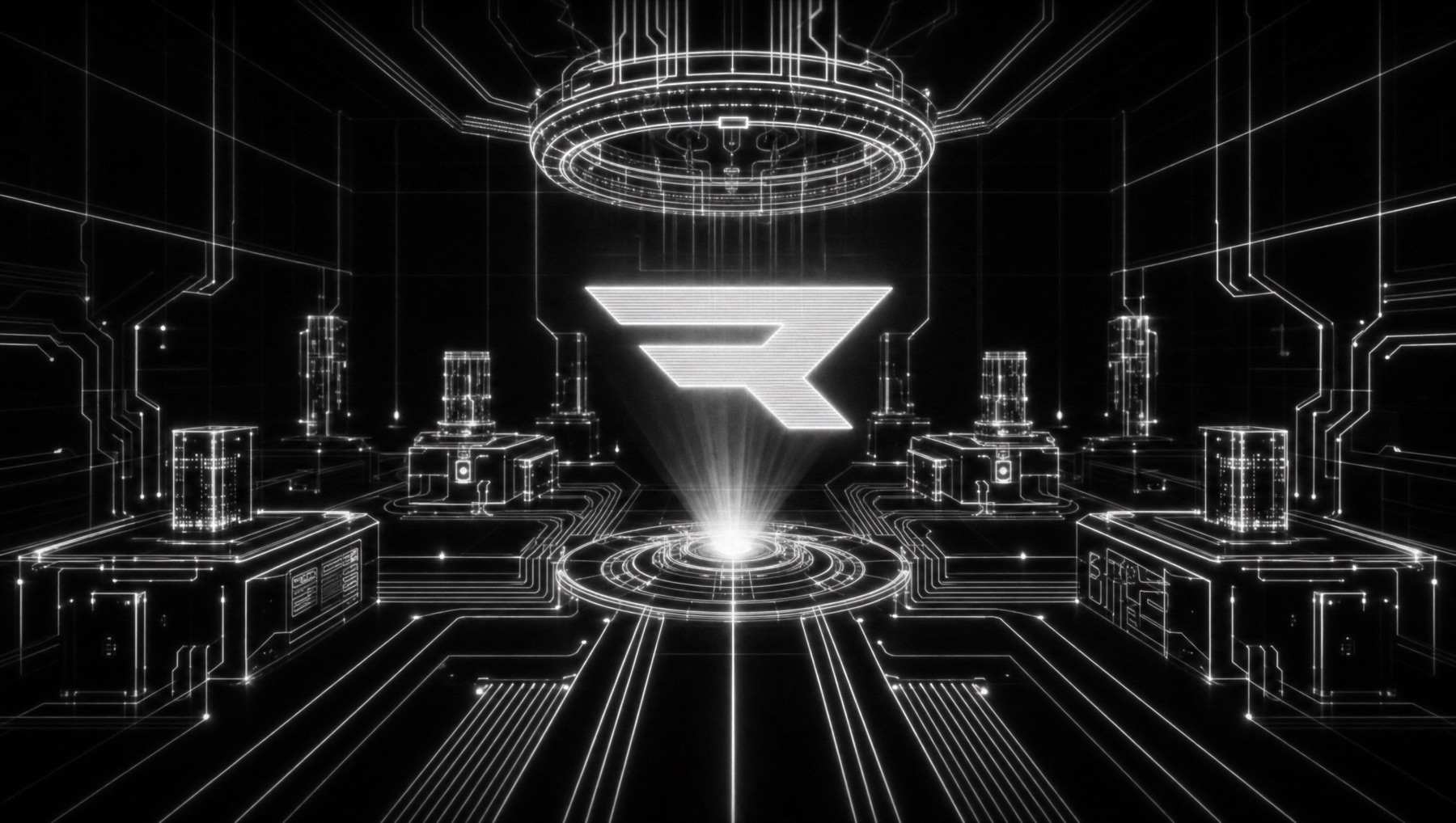 Rize hologram inside a technical chamber